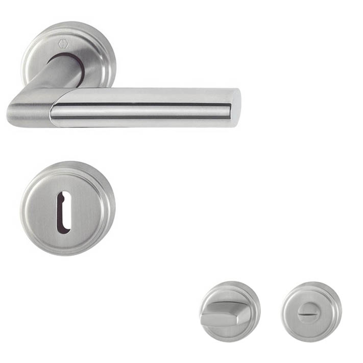 Amsterdam HOPPE Türdrücker-Rosetten-Garnitur, E1400Z/15KV/15KVS...