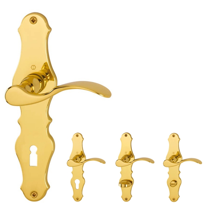 Hoppe Weimar Langschild Messing poliert