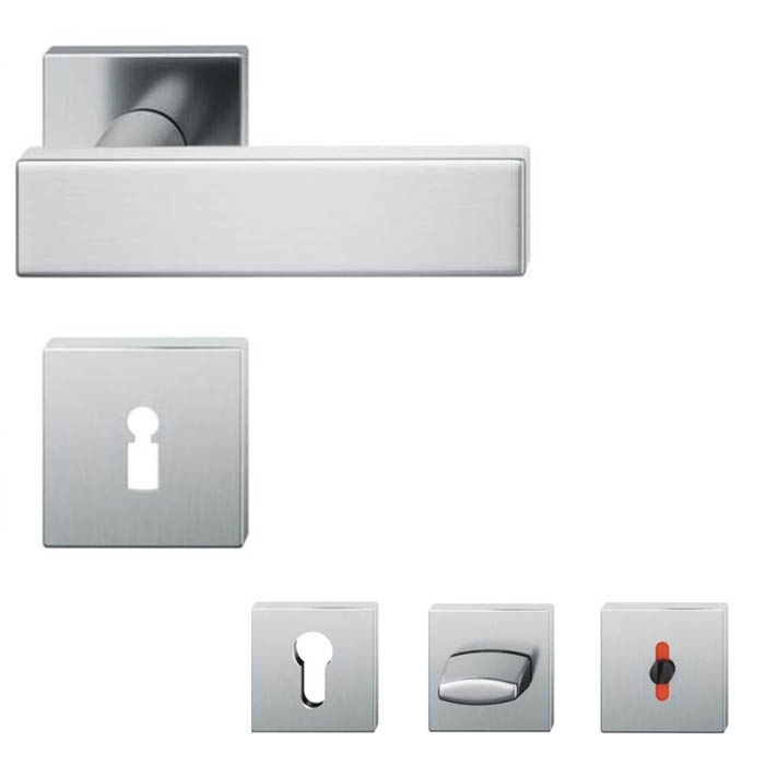 FSB 1003 eckige Rosettengarnitur Edelstahl