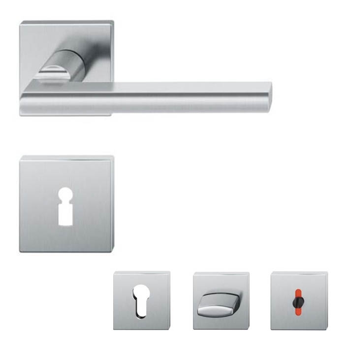 FSB 1035 eckige Rosettengarnitur Edelstahl