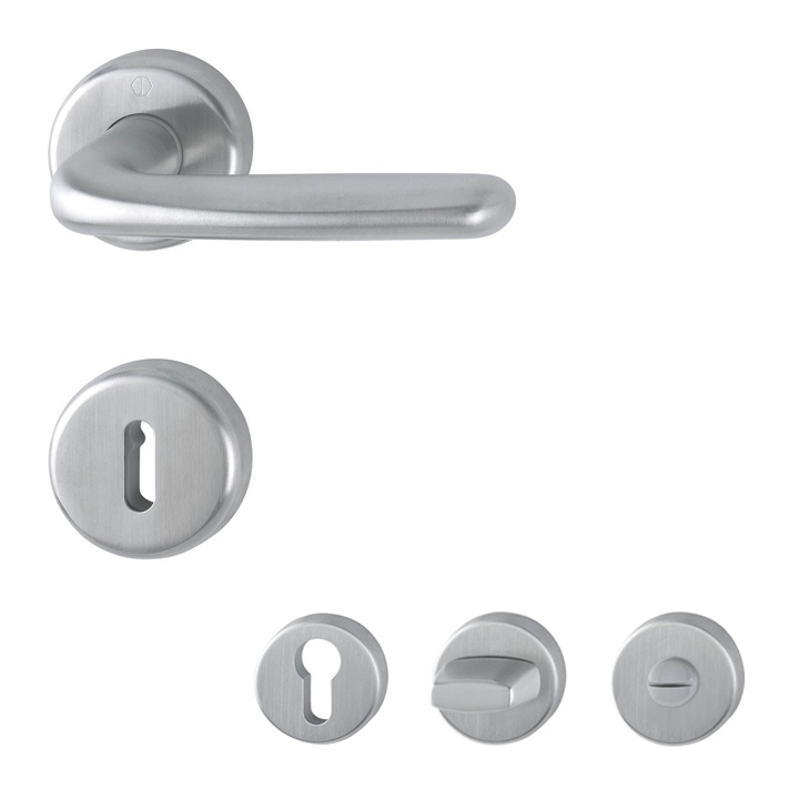 Cardiff HOPPE Türdrücker-Rosetten-Garnitur, E1850Z/17KV/17KVS