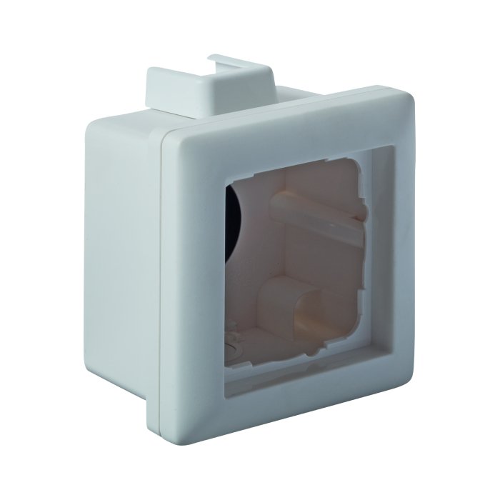 Dorma AP-Dose ST-AP 55-1, 1-fach mit Rahmen RAL 9010 reinweiß