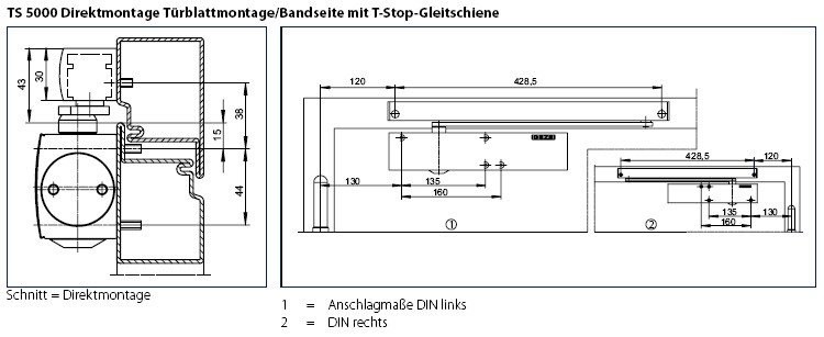 GEZE Gleitschiene T-Stop