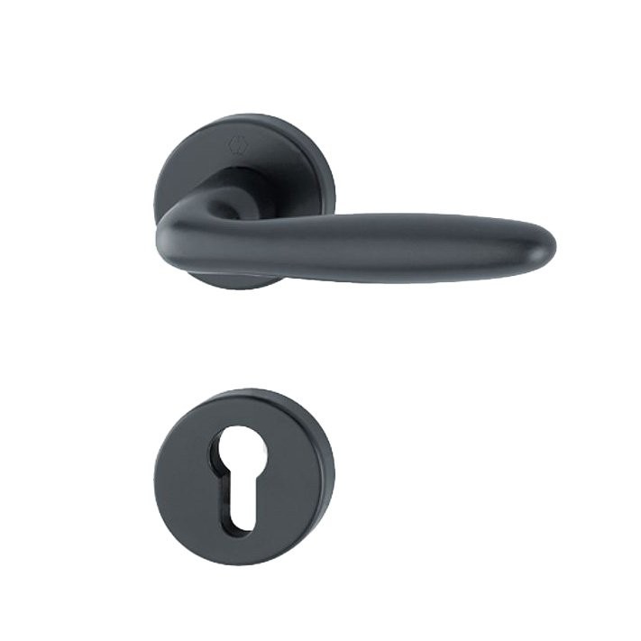 Verona Hoppe Türdrücker Rosettengarnitur schwarz matt PZ