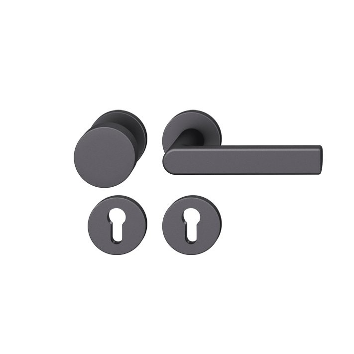 12 1244 FSB Wechsel-Rosettengarnitur Alu schwarz gestrahlt C35 PZ 