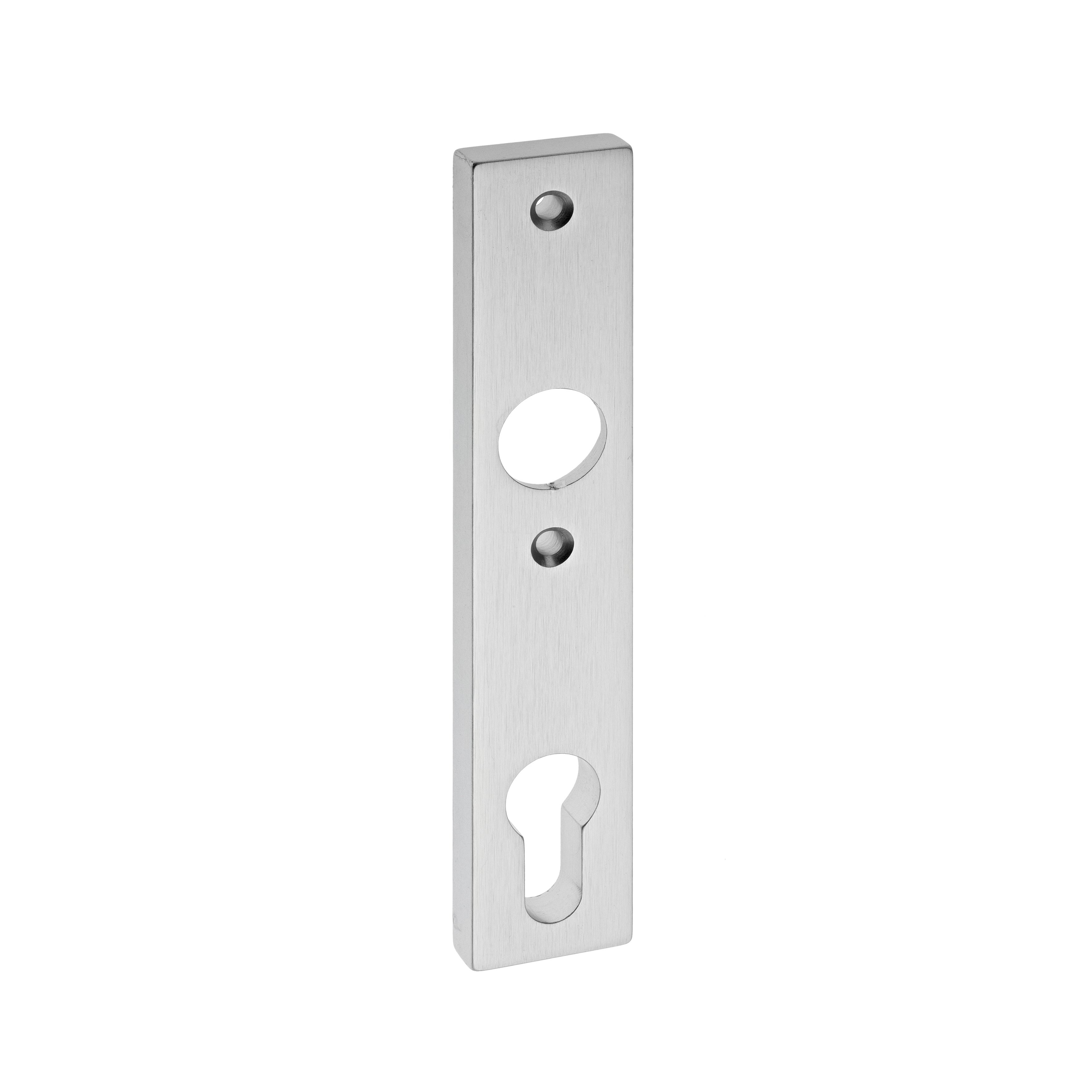 EDI 1317 Kurzschild für Schloßkasten PZ Edelstahl matt