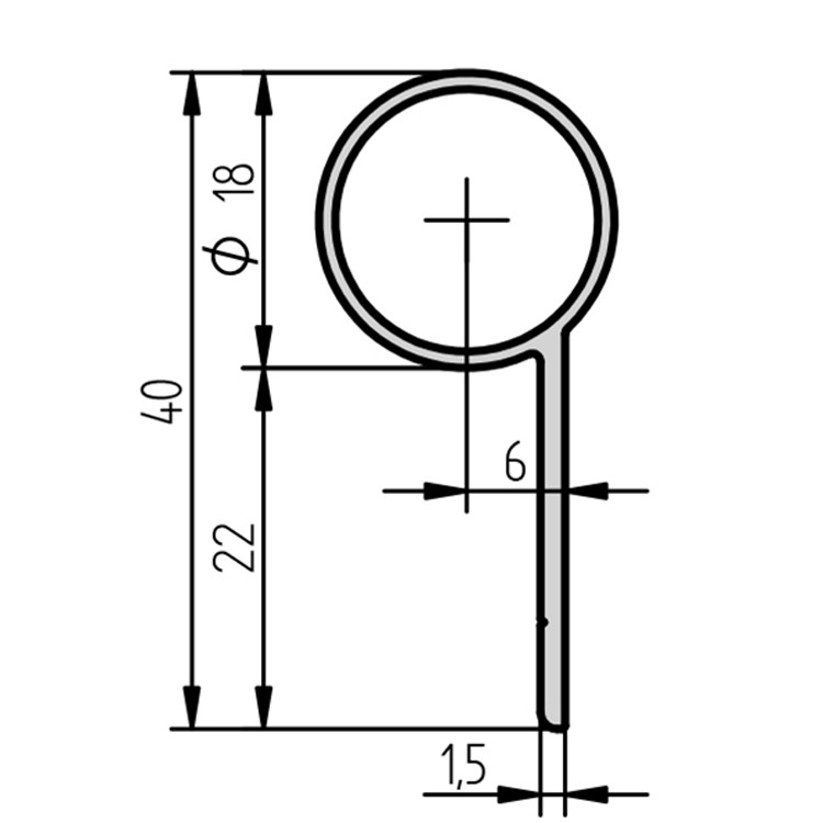 Athmer Beidseitiges Schutzprofil BD-18