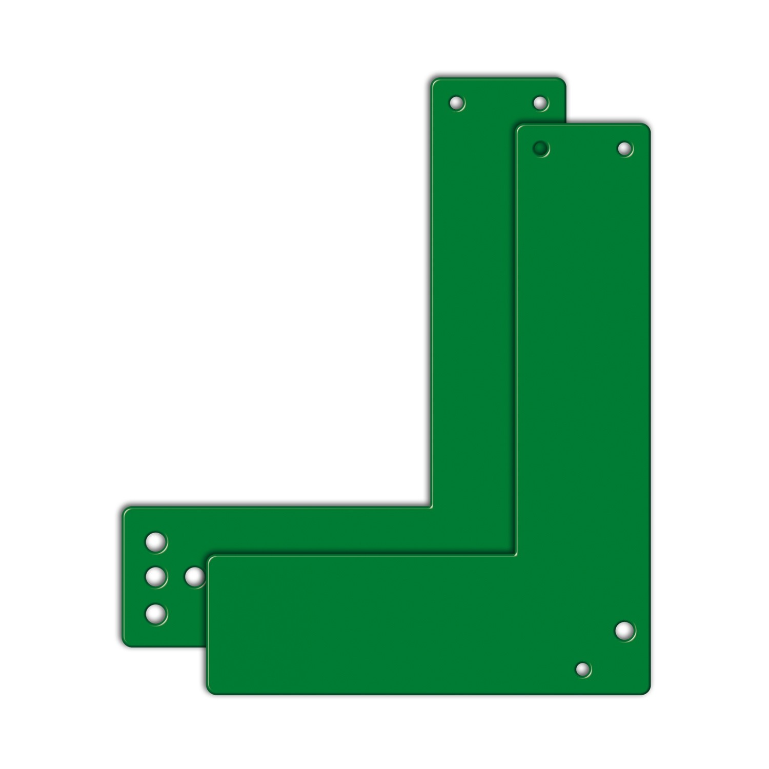 GFS Montageplatte für EH-Türwächter zur Montage am Glasrahmen grün 1
