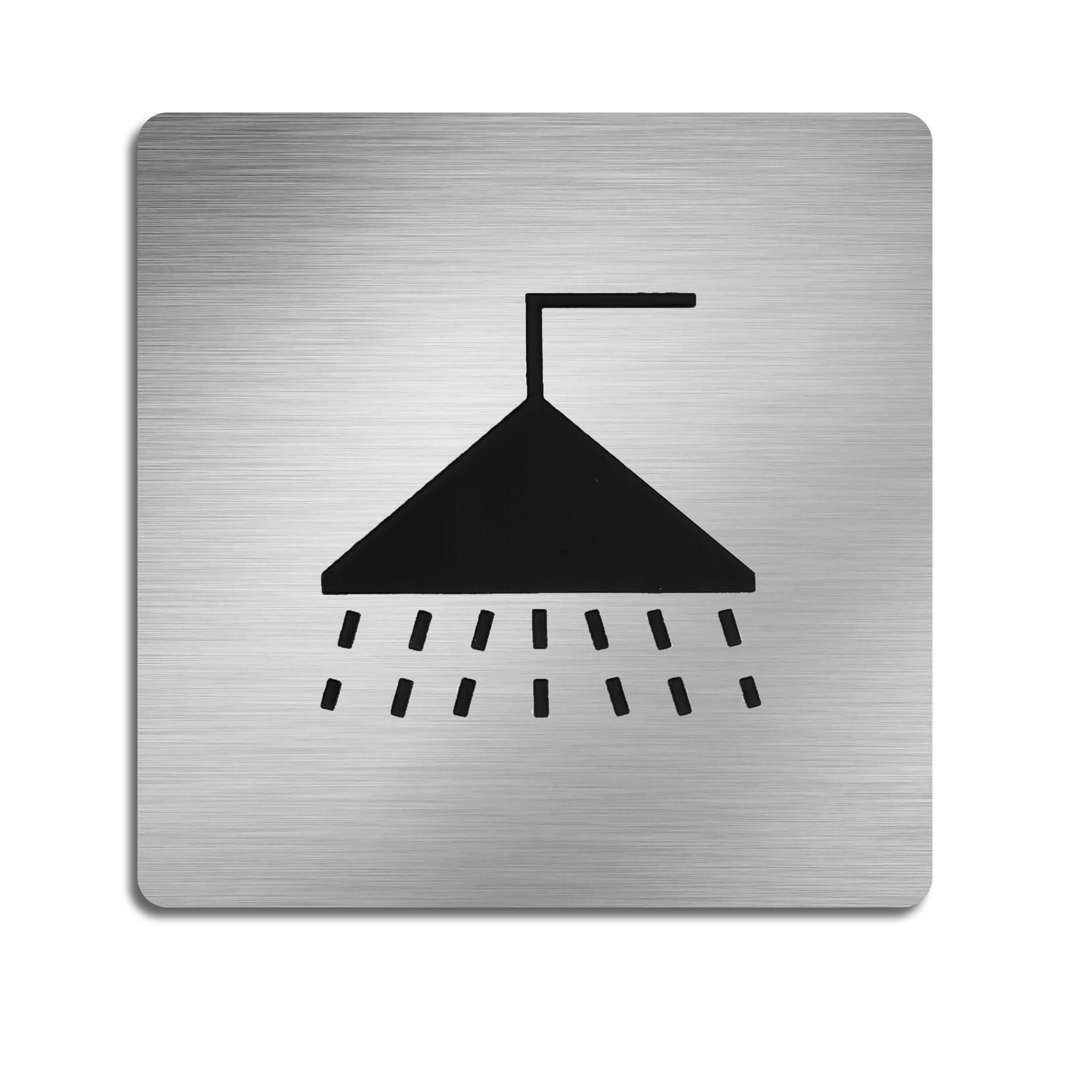 Baumanti selbstklebendes Schild Dusche Edelstahl 