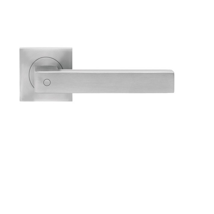 ER46Q KD Basic Seattle Karcher Türdrücker Rosettengarnitur inkl. Stift ohne Schlüsselrosetten Edelstahl matt rechts 1