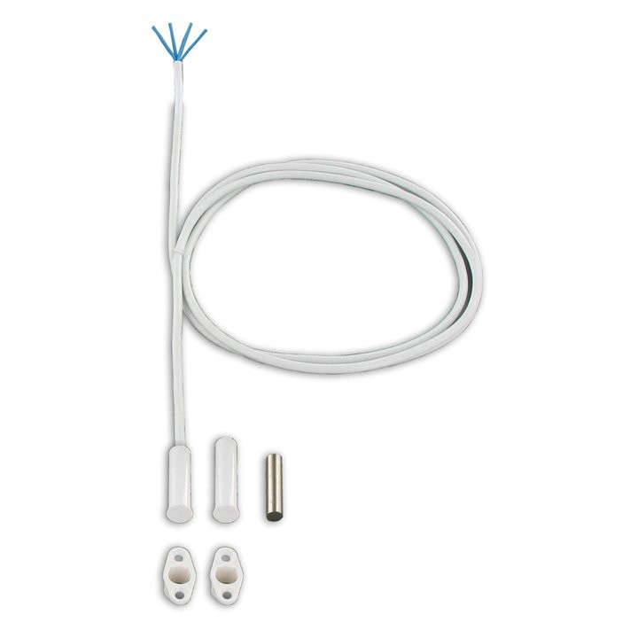 ASSA ABLOY Rundreedkontakt mit Flansch Weiß 1