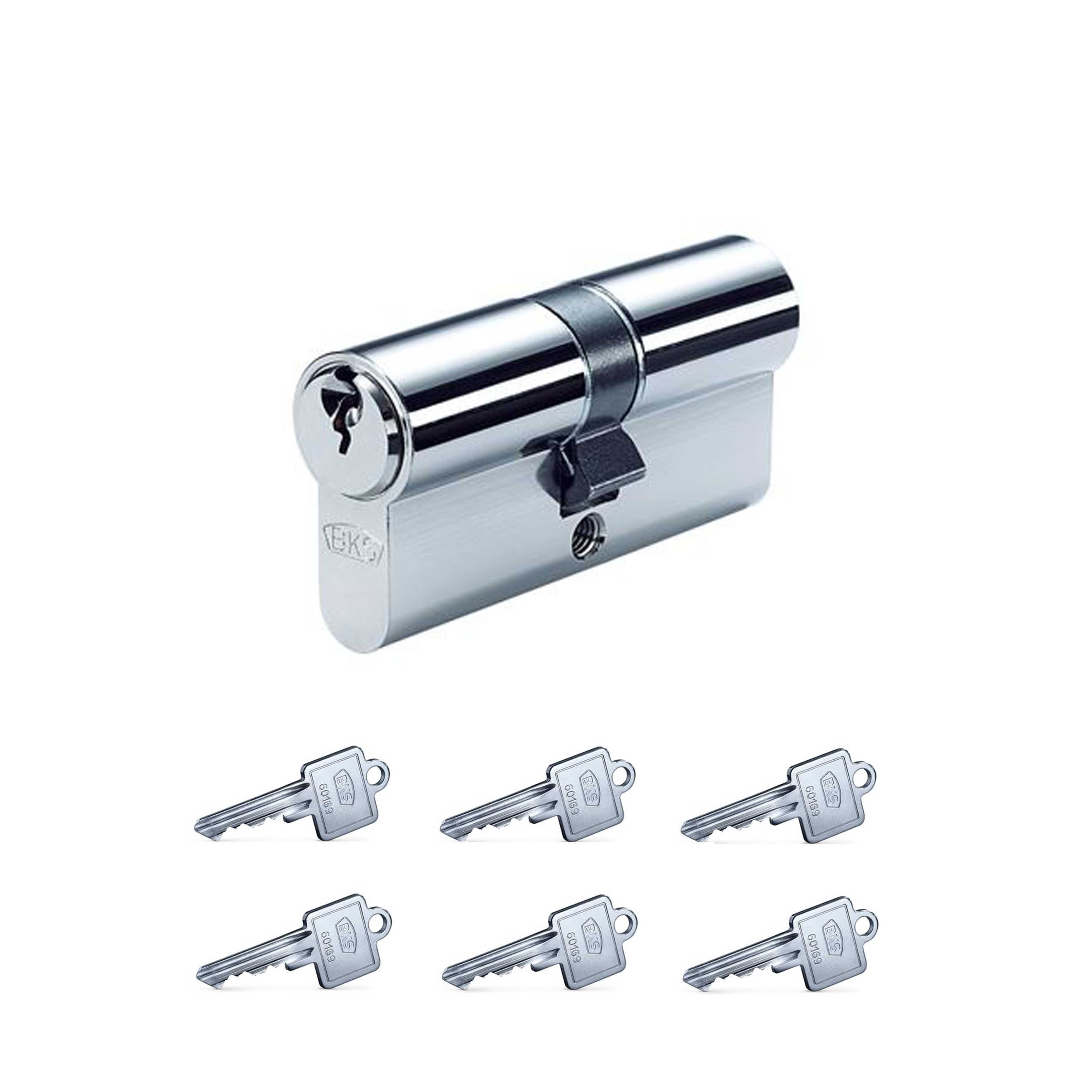 BKS B 8812 0015 Profil-Doppelzylinder 31/35 mm mit Not- und Gefahrenfunktion 6 Schlüssel