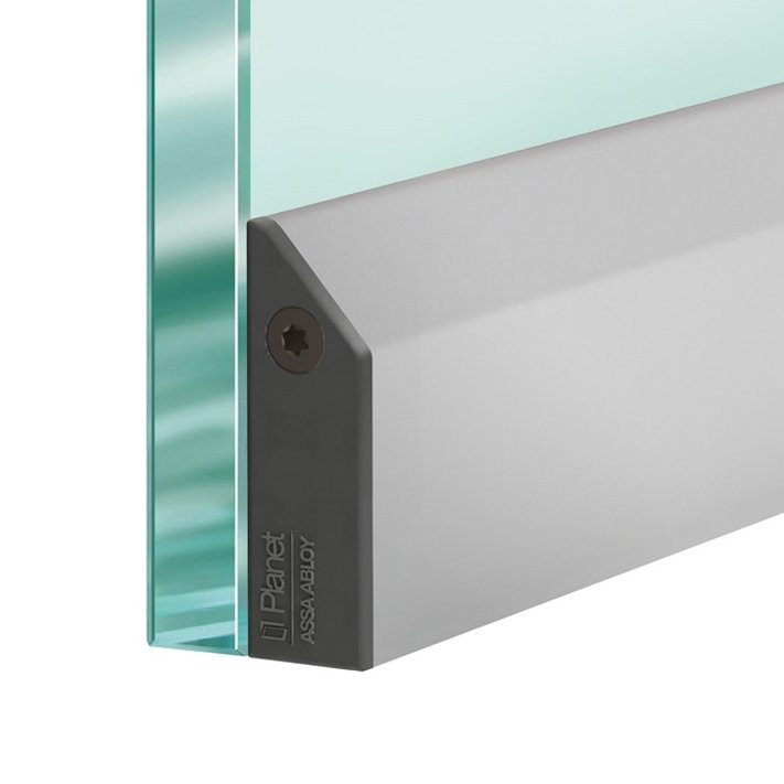 Bodentürdichtung für Glastüren Planet KG-SM Set schmal FH und RD farblos eloxiert