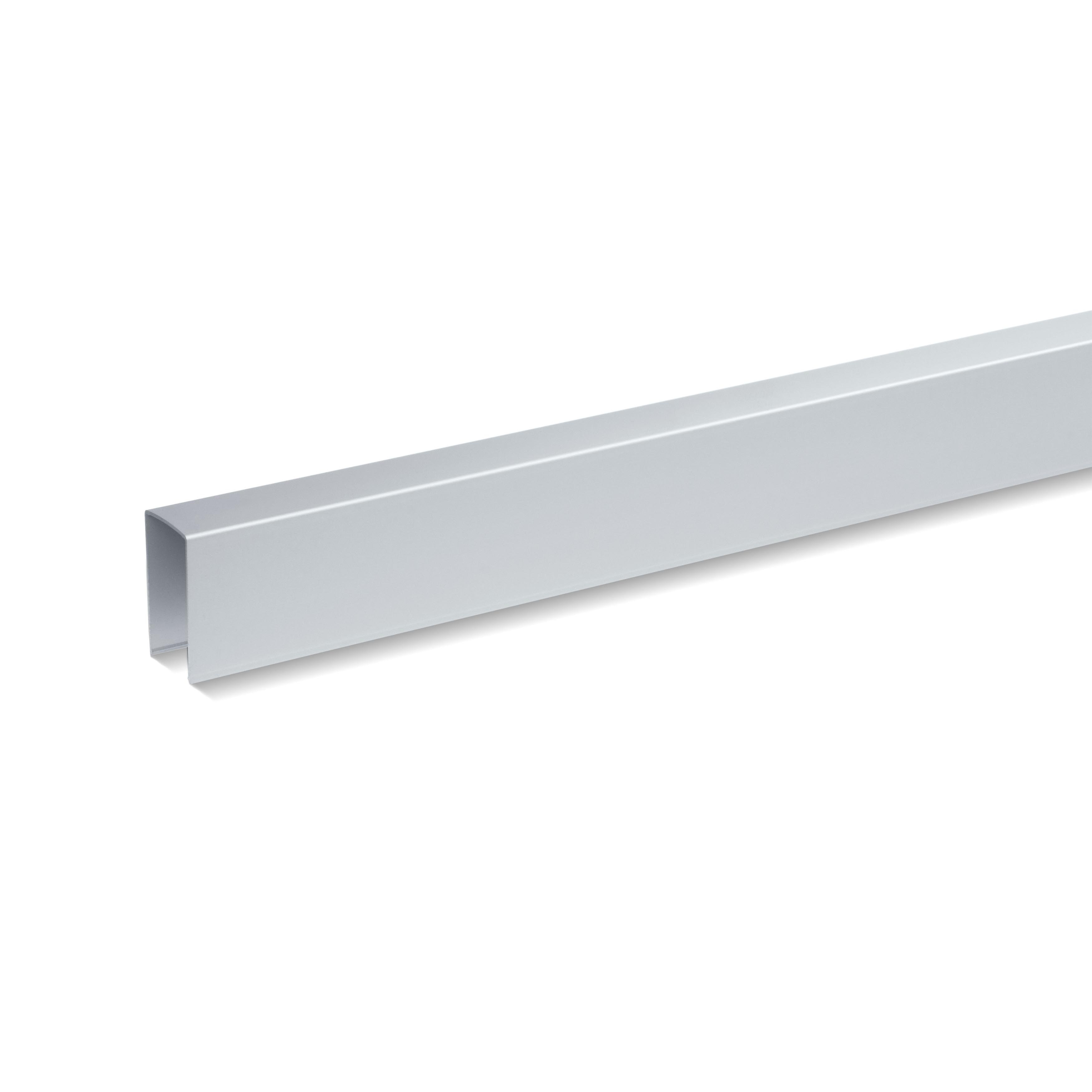 GEZE Blende Mitte 55 mm für ISM / E-ISM Gleitschiene BG 1684 mm silberfarbig