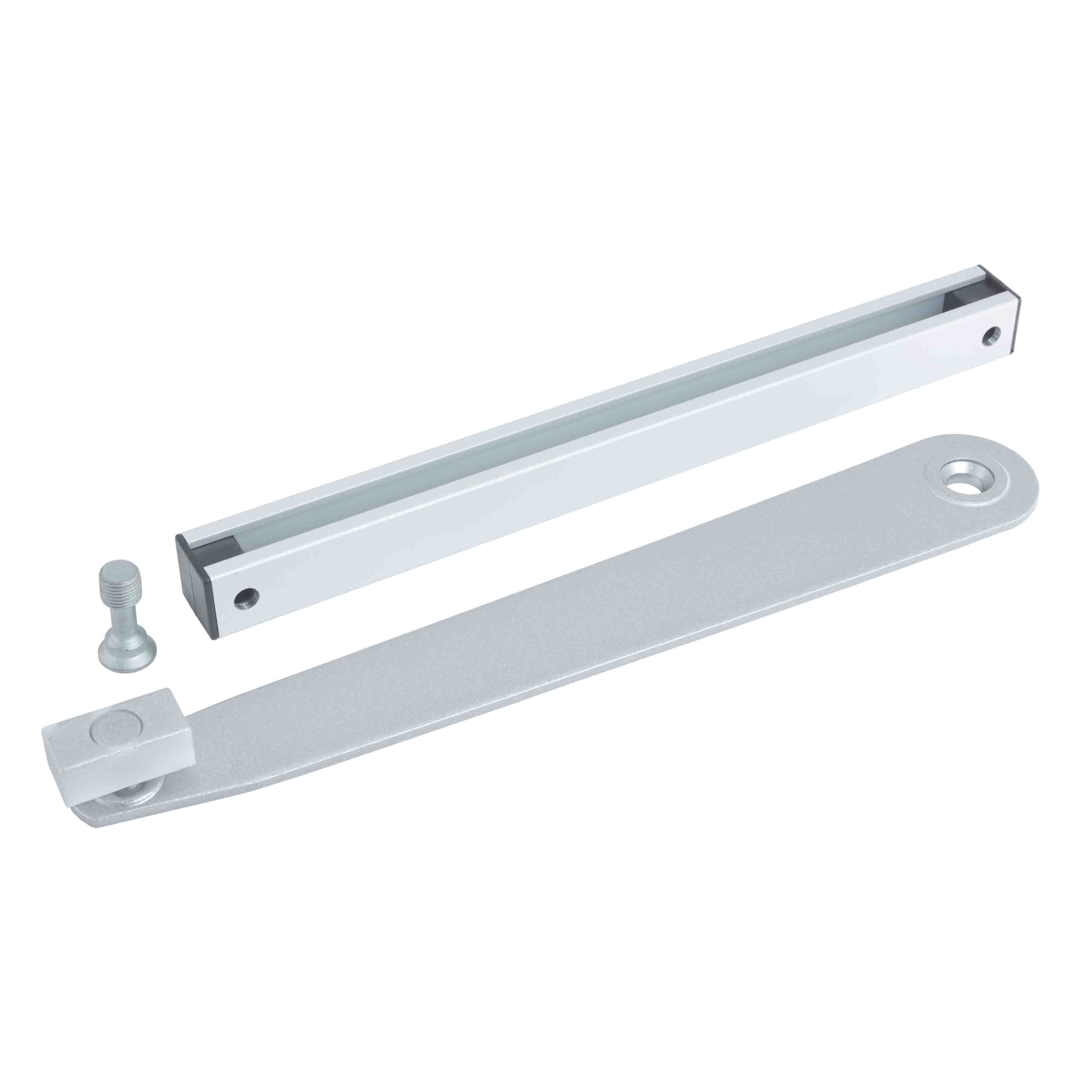 GEZE Gleitschiene für TS 550 aufliegend mit Hebel silberfarbig 