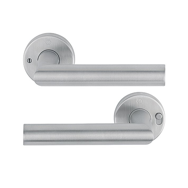 HOPPE E1400Z42VR Amsterdam Türdrücker Rosettengarnitur MiniLock Edelstahl matt