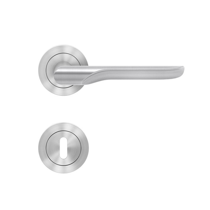 Karcher ER62 Maranello Türdrücker Rosettengarnitur Edelstahl matt BB Fontalansicht