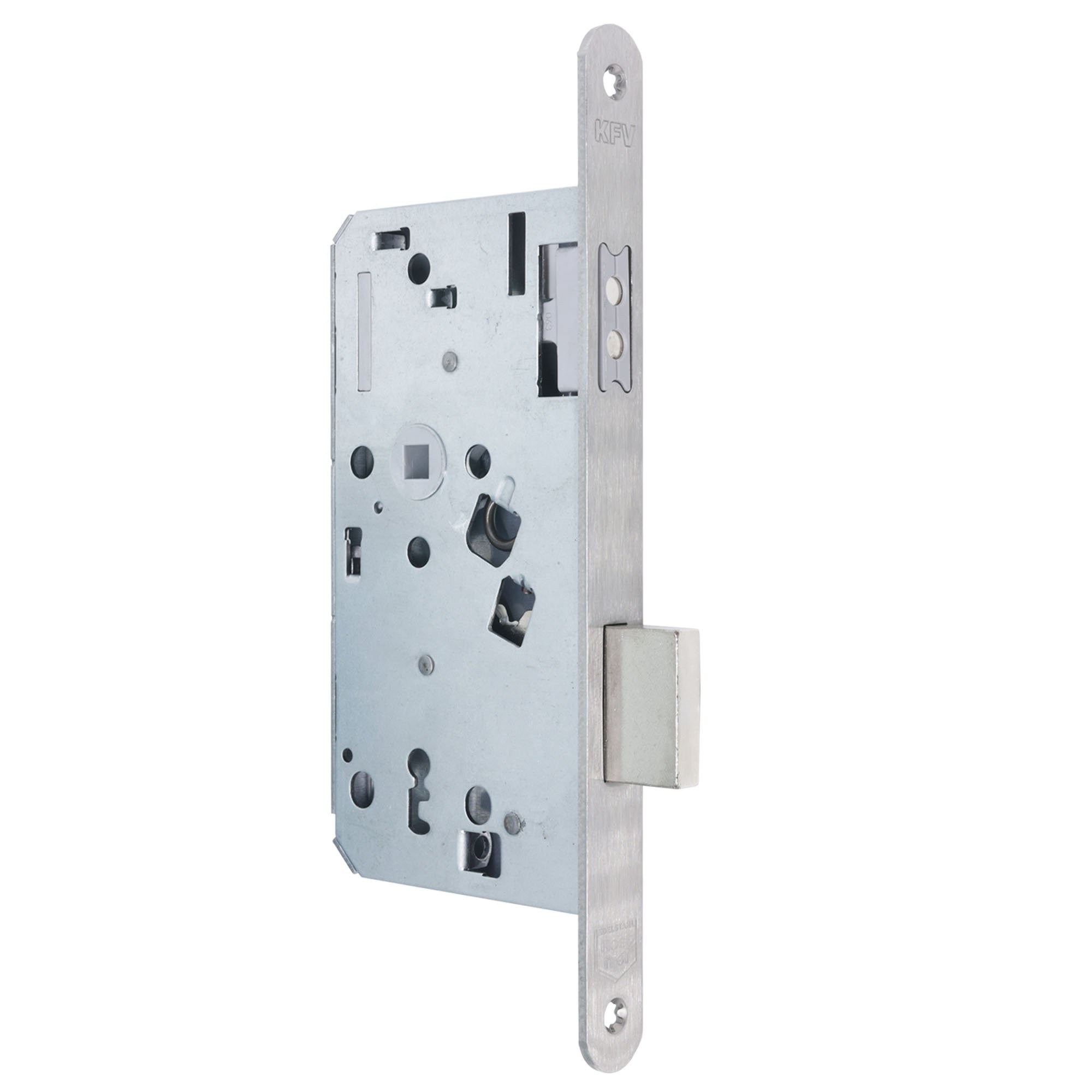 KFV 116 1/2 Magnet-Einsteckschloss BB72-55-8-20 rund Edelstahl matt