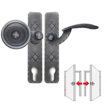 Baumanti Ulm Wechselgarnitur Kurzschild Knopf drehbar Schmiedeeisen schwarz verzinkt Vorschau