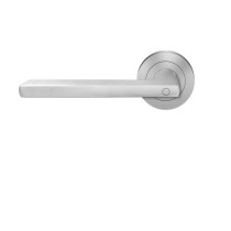 ER54 KD Basic Karcher Montana Türdrücker Rosettengarnitur inkl. Stift ohne Schlüsselrosetten Edelstahl matt links 1
