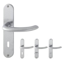 Hoppe Marseille E1138Z/302 Türdrücker-Langschild-Garnitur Edelstahl matt