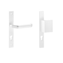 EDI Schutz-Wechsel-Langschild-Garnitur für Rahmentüren 1312/7203 Alu F12 weiß PZ