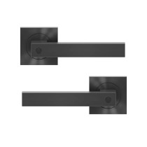 ER46Q Seattle Karcher quadratische Rosettengarnitur abschließbar ohne Schlüsselrosette Kosmos schwarz Vorschau 