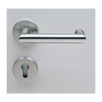 Normbau FS-Türdrücker-Ros.-Grt. EST.ZGFW11.9/40PZ Normbau Gehrung geschlossen VK9-geteilt TS45-54 PZ Edelstahl matt 1