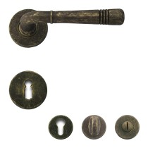 Ghidini Berlin Türgriff-Rosetten-Garnitur M75 Messing antik goldbraun Vorschaubild 