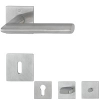 HOPPE Stockholm Türdrücker Flachrosettengarnitur Edelstahl matt