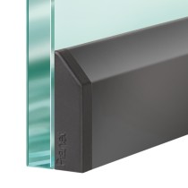 Bodentürdichtung für Glastüren Planet KG-S schmal Schwarz C35 matt 0