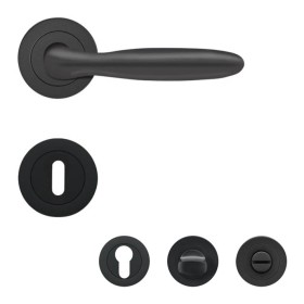 Karcher ER24 Korfu Türdrücker-Rosettengarnitur Kosmos schwarz