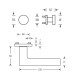 12 1005 01710 FSB ASL-Wechsel-Rosetten-Grt.  VK8  TS39-58 mm  Edelstahl matt Zeichnung