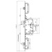 BKS Panikschloss Secury 2116 Funktion E PZ 72-65-9-20 rund Niro links Zeichnung