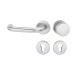 Hermat 1801/2073/3127 Wechsel Rosettengarnitur Edelstahl matt Klasse 4 Metallunterkonstruktion DIN links