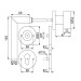 Aptec 1802/2073/3127 Wechsel Rosettengarnitur Gehrungs-Form Edelstahl matt links PZ