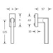 FSB Fenstergriff 1035 Maßzeichnung