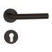BASIC 02 Hermat Rosettenhalbgarnitur Türdrücker Classic Black mit Profilzylinderlochung