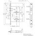 BMH Nr. 1000 Einsteckschloss Brandschutztür Dornmaß 65 mm-DIN links Zeichnung