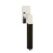 Drecoma Fenstergriff Bauhaus glanznickel Handhabe schwarz matt 1