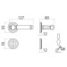 Ghidini Enrico M1 Rosettengarnitur Messing glänzend BB Zeichnung