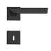 Linea Cali Türdrücker Rosettengarnitur mit quadratischen Rosetten Trio Zincral matt schwarz BB