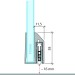 Bodentürdichtung für Glastüren Planet KG-A10 schmal RD 1-seitig 834 mm Edelstahl matt eloxiert 4