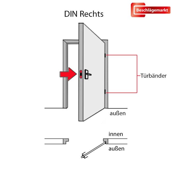 SSF ES 22 Einsteckschloss WC rund links Schloss Badezimmerschloss