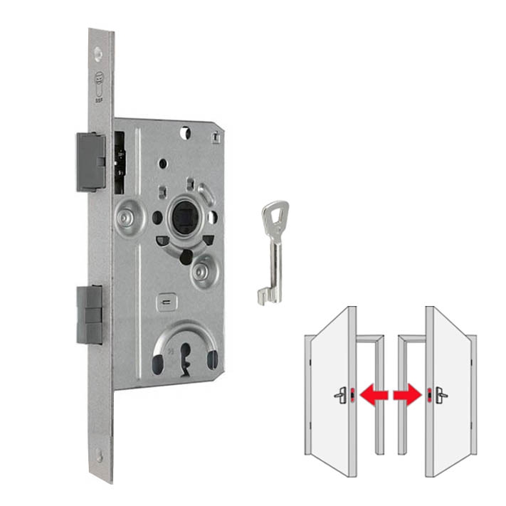 Einsteckschloss Zimmertür SSF ES 10 Buntbartschloss Dornmaß 55...