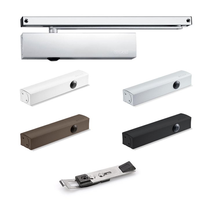 GEZE TS 5000 Obentürschließer mit Gleitschiene und Feststelleinheit