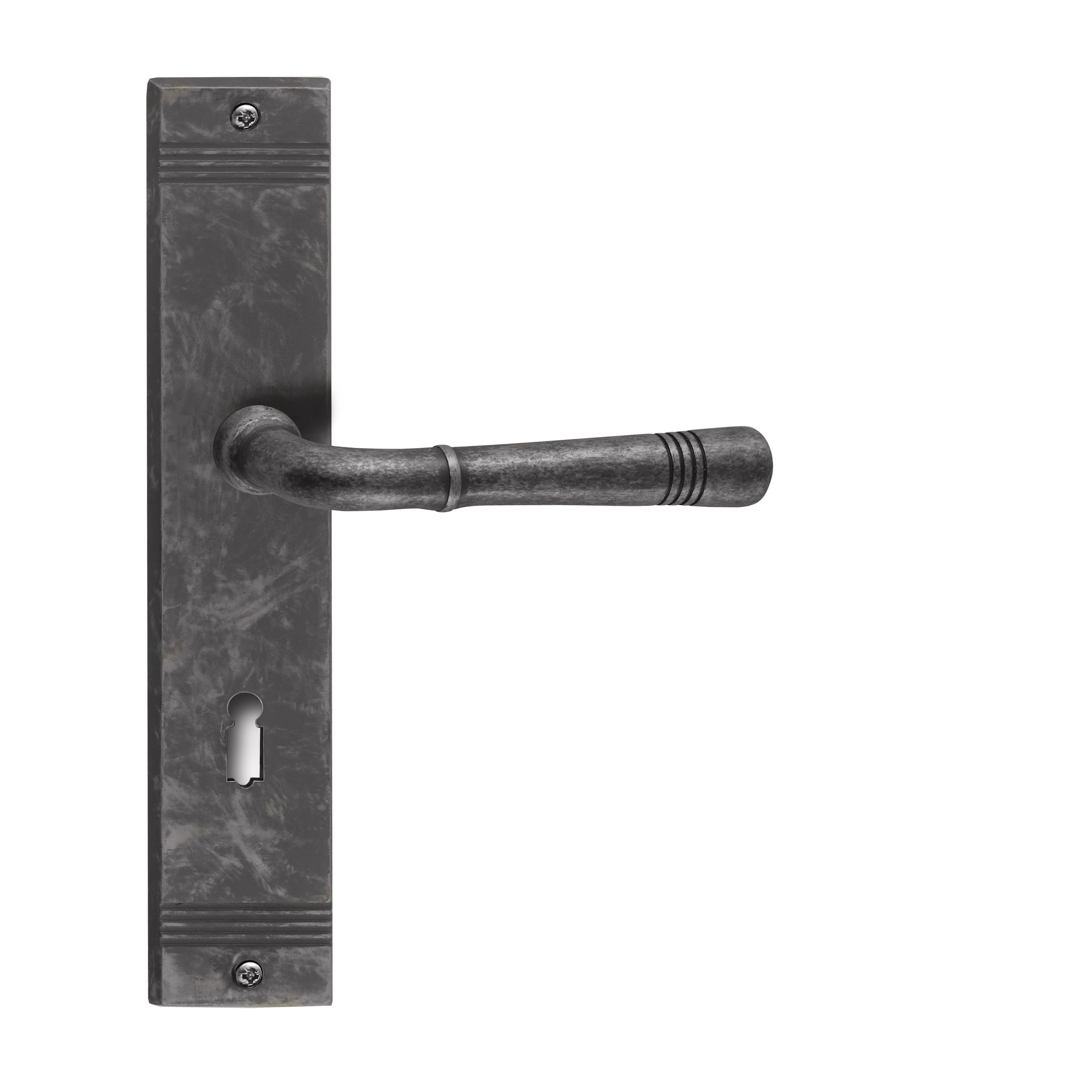 Berlin R716 GHIDINI Türdrücker-Langschild-Garnitur M69 Messing...