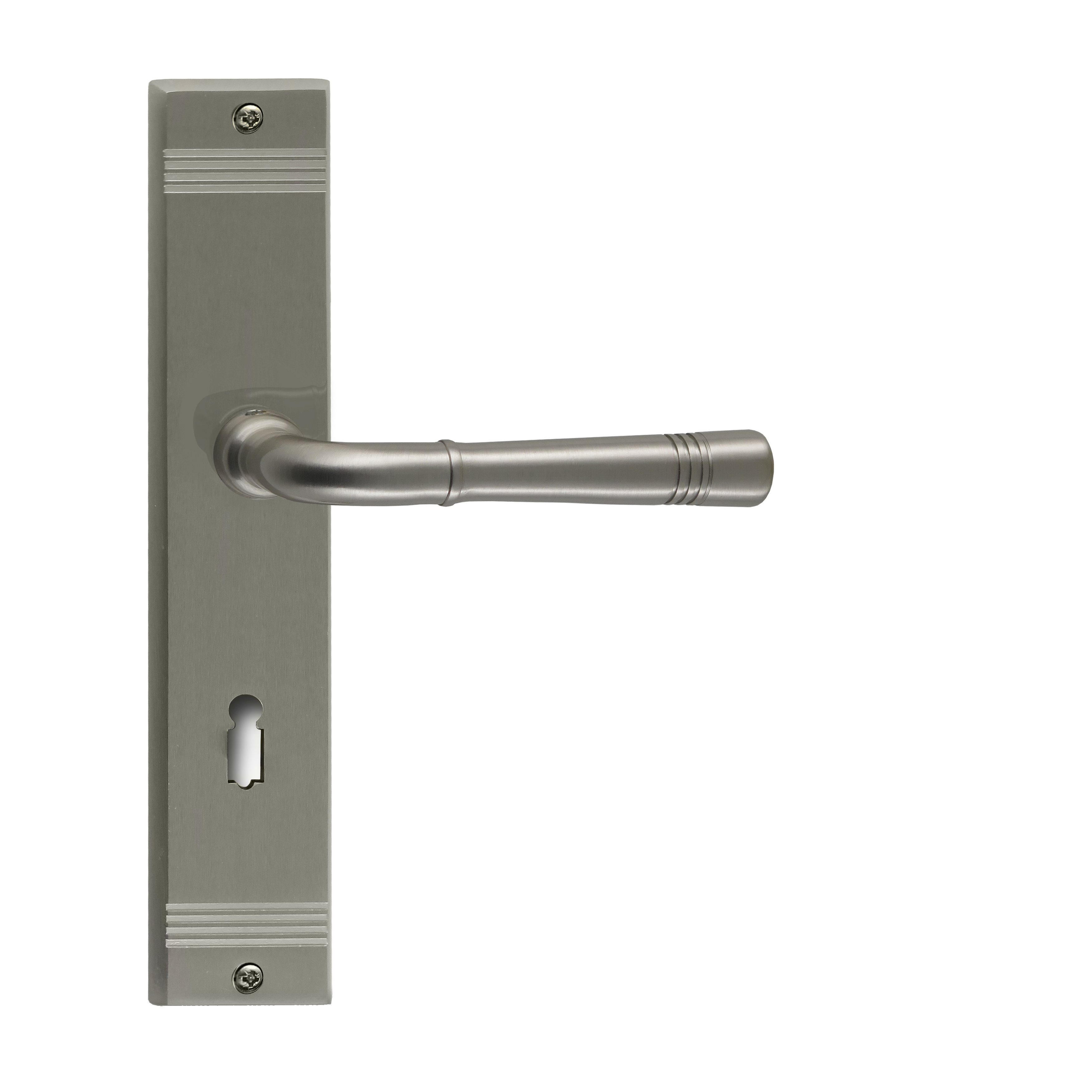 Berlin R716 GHIDINI Türdrücker-Langschild-Garnitur M9 Nickel matt