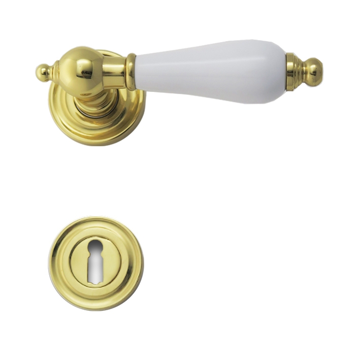 Oscar R039 Ghidini Türgriff-Rosetten-Garnitur Messing poliert...