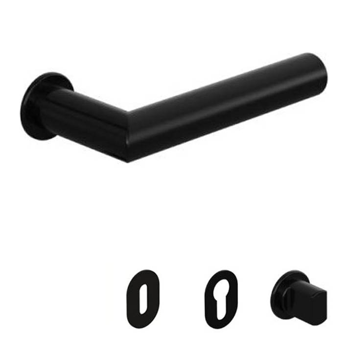 Hewi Mini Türdrücker 162 Rosettengarnitur Tiefschwarz Edition matt